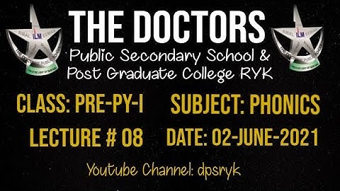 Write and Trace Sound "C" Class Pre-Py-1 Phonics Lecture # 8 [02-June-2021] dpsryk