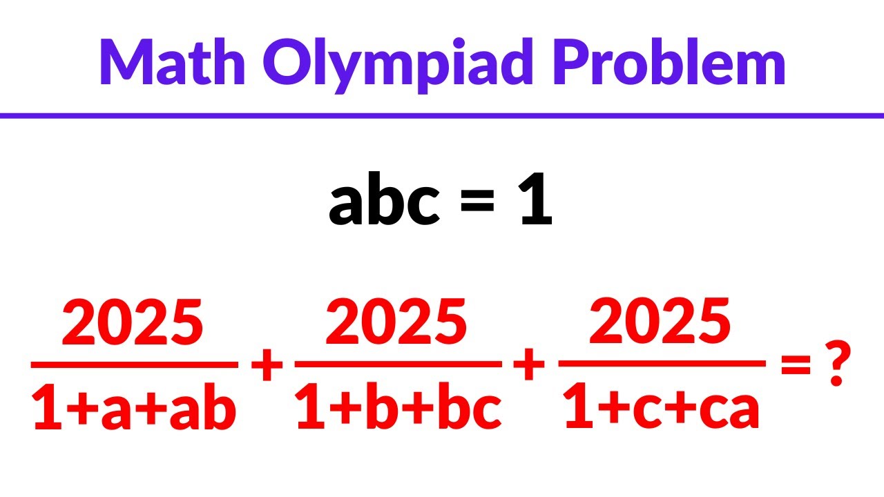 A Very Nice Algebra Problem | Math Olympiad - YouTube
