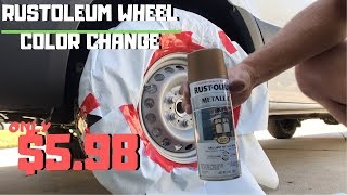 How to Paint your Wheels! Using RUSTOLEUM to Paint my wheels for only $5.98!!! | DIY