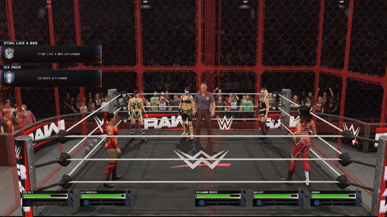 WWE 2K25 5 WOMAN HELL IN A CELL MATCH!! IYO SKY 🆚 LIV MORGAN 🆚 ROXANNE PEREZ 🆚 BAYLEY 🆚 ASUKA!!!
