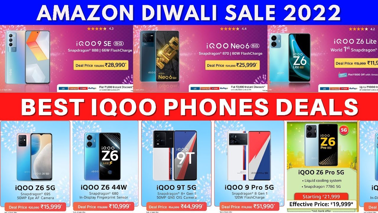 Best IQOO Phones Deals In Amazon Diwali Sale 2022 Diwali Sale Amazon