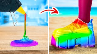 CRAZY SHOE HACKS || How to Transform Old Shoes 