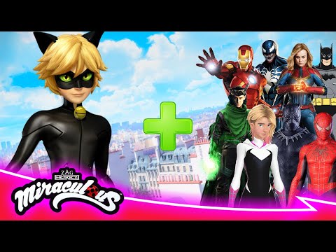 MIRACULOUS LADYBUG CHARACTERS AS IRON MAN, SPIDER MAN, VENOM, LOKI, CAPTAIN MARVEL MOD 🦸‍♂️