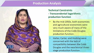 Transcendental Logarithmic Production Function | Microeconomic Analysis | ECO614_Topic136