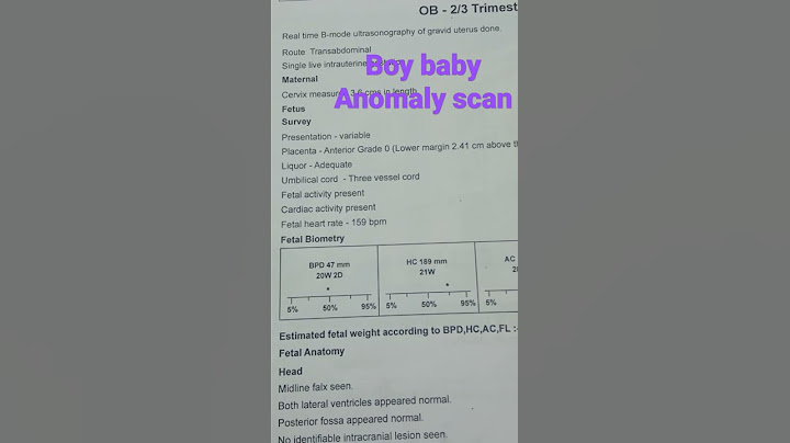 Boy baby Anomaly scan report#shorts