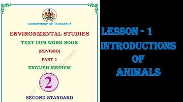 Second Standard EVS lesson-1 Introduction to Animals