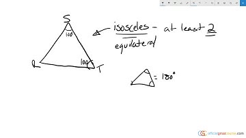 In isosceles triangle RST what is the measure of angle S?
