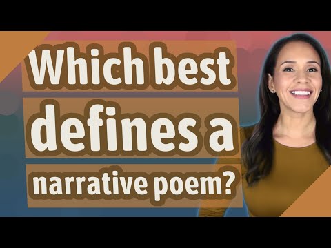 Which best defines a narrative poem?