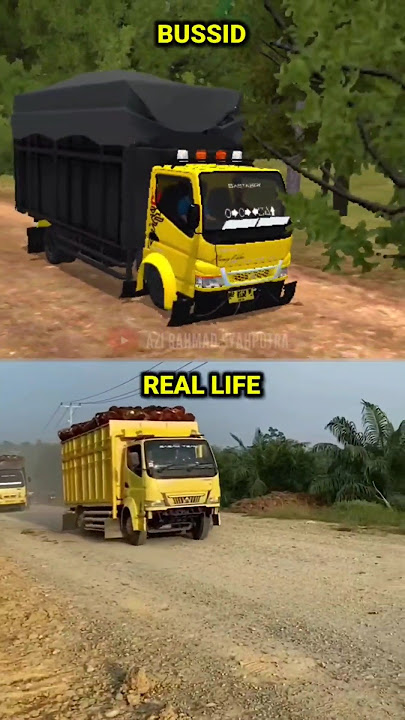 BUSSID VS REAL LIFE‼️TRUK CANTER JAMBI STYLE🤙 #shorts #bussid #trukcanter