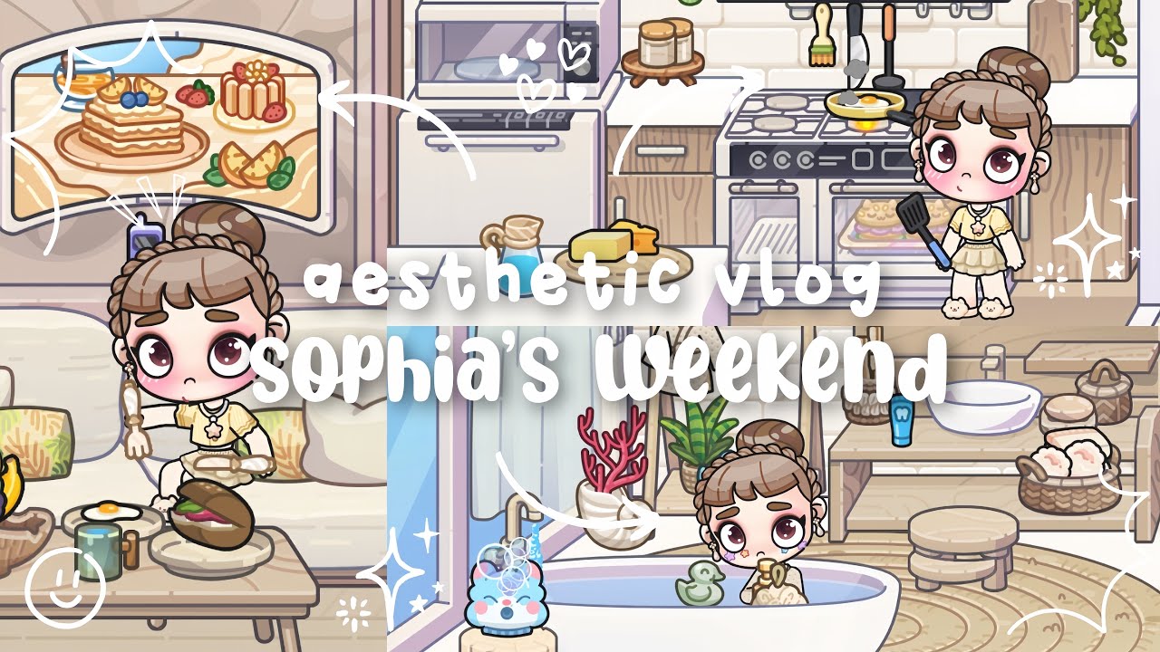 AESTHETIC VLOG: 🧺🧸SOPHIA ON THE WEEKEND 🛁🪞| AVATAR WORLD DRAMA ROLEPLAY | PAZU