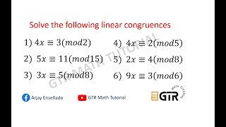 Solution of a Linear Congruence | Number Theory