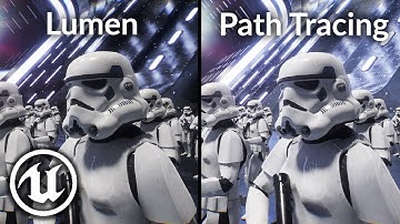 Unreal Engine 5.4 - Lumen vs Path Tracing bad Star Wars comparison