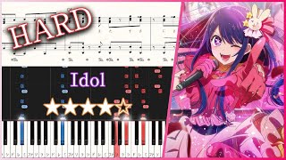 アイドル (難易度:★★★★☆/歌詞・コード・ペダル付き/アニメ『【推しの子】』OP) - YOASOBI