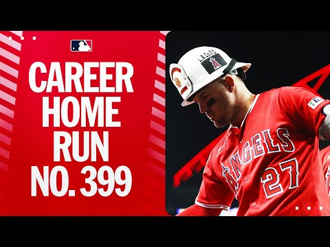 NEARING HISTORY! 🤩 Mike Trout crushes his 399th career home run for the Angels! 💪
