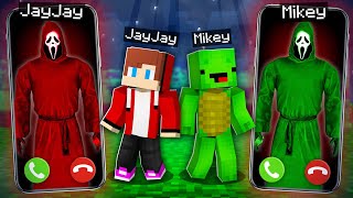 JJ GHOSTFACE and Mikey GHOSTFACE CALLING to JJ and Mikey in Minecraft  Maizen JJ and Mikey