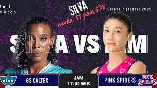 pink spiders vs gs caltex (Silva 51 poin, 57%) 7 Januari 2025
