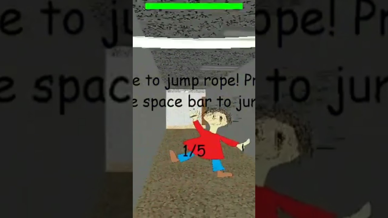 The Moment When You Have To Jump Rope With Playtime, Baldi's Basics Education And Learning