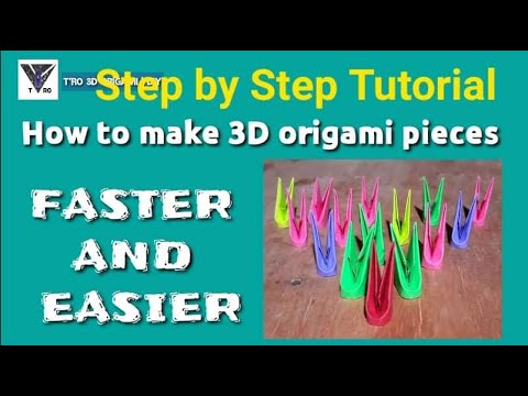 Comment faire 3D ORIGAMI PIECES | Rapide et plus facile