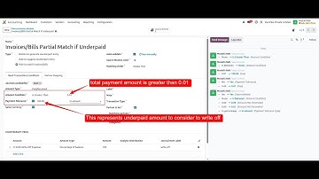 How to manage Underpaid Invoice/Bill Matching in Odoo using Auto Reconciliation Model