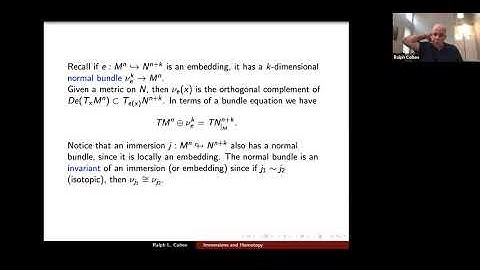 Ralph Cohen | Immersions of manifolds and homotopy theory