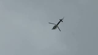 Police Helicopters Swarming Sky Constant Crime Roads Closed Los Angeles California US April 24, 2024