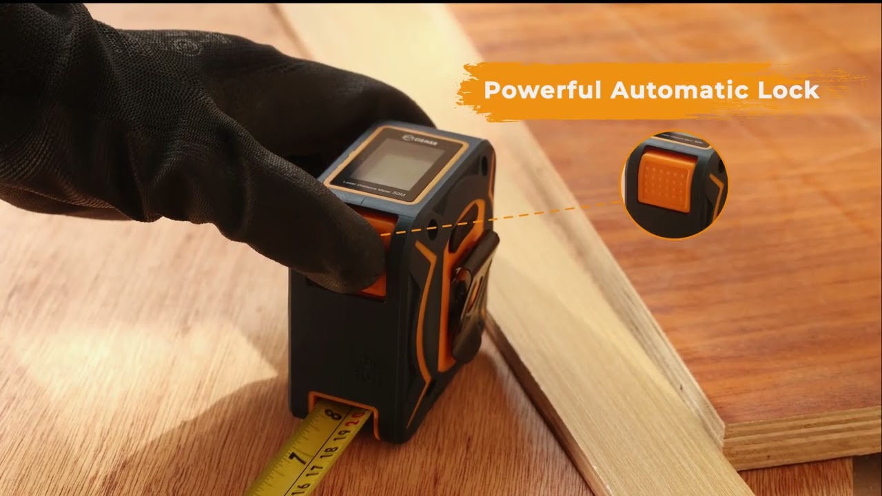 CIGMAN CT-50 2-in-1 Laser Tape Measure, 164Ft Rechargeable Digital Tape Measure with Laser