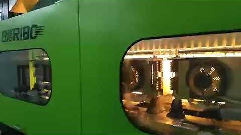 RiBo Blow molding, 10 cavity linear blowing machine, real capacity reach 20000 BPH for milk bottle.