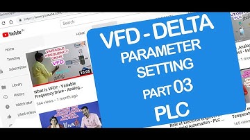 VFD Parameter settings -  DELTA VFD - PLC Digital/Analog Output - In TAMIL - Part 03