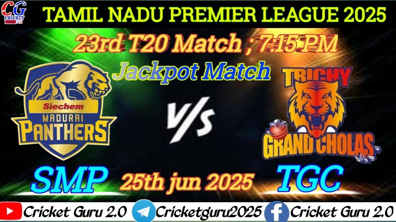 Madurai vs Trichy | 23rd T20 | 25th Jun 2025 