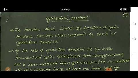 Cyclisation reactions by Mukesh Kumar Jangid,  M. Sc. Final, O. S. II,  unit 1st