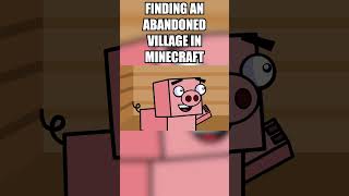 Finding an abandoned village in Minecraft #minecraft #shorts