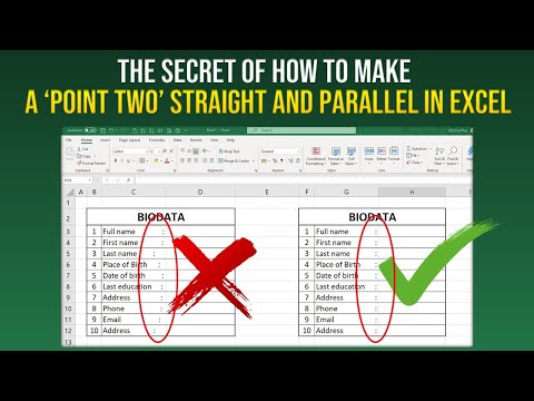 Secrets of How to Make a Point Two Straight and parallel in Excel