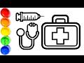 👩⚕️🎨 Draw Doctor Kit & Medicine for Kids | Fun Learning Drawing ✏️💊 | Kids Songs | Yup Yup Go