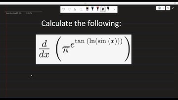 Derivative Of Nested Functions: f(x)=π^(e^(tan(ln(sin(x))))
