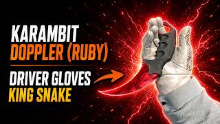 Karambit Doppler (Ruby) + Driver Gloves King Snake CS2 Combo Showcase