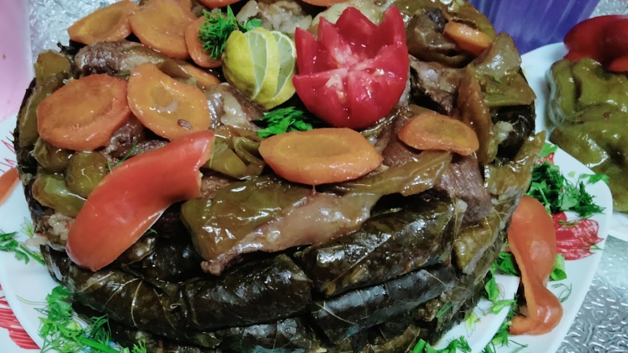 طريقه عمل محشي ورق العنب  باللحمه باسهل وأسرع طريقة من الألف إلى الياء للمبتدئين روعه بجد
