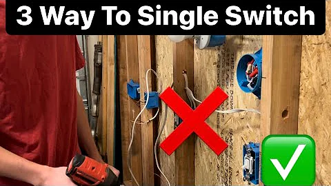 How To Change 3 Way Switches Into A Single Pole Switch