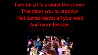 Roxy Music - Manifesto (lyrics)