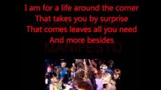 Roxy Music - Manifesto (lyrics)