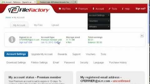 Filefactory Premium Account 2012