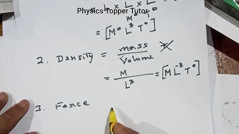 Class XI : How to write Dimensional Formula