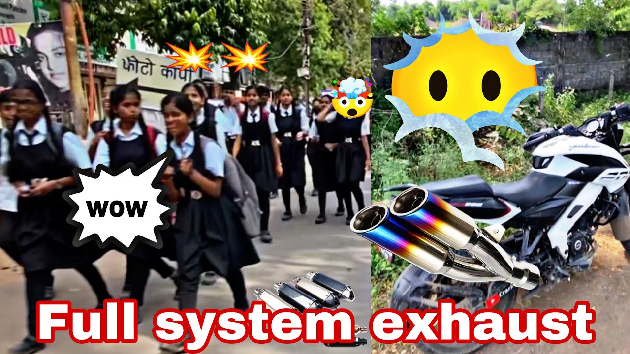 NS200 BS6 with akrapovic full system Exhaust I public reaction🤯 | cute girls @Crack Rider