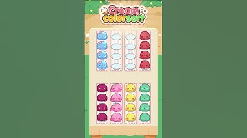 Cream Color Sort Puzzle - You scream I scream, we all scream for ice cream!!! #shorts