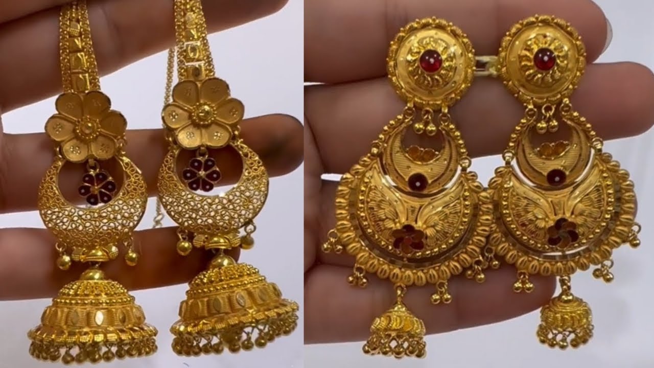 Buy 22Kt Gold Traditional Bengali Wedding Earrings 78VW8130 Online from  Vaibhav Jewellers