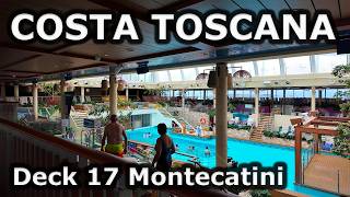 COSTA TOSCANA 🛳️ Deck 17 Montecatini Terme Tour | Pools, Aqua Park & Beach Club
