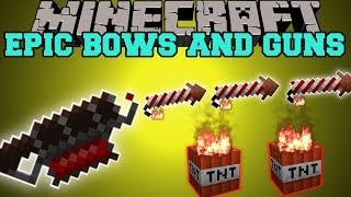 Minecraft: EPIC BOWS AND GUNS (RAPID FIRE, SPRAY SHOTS, POTION EFFECTS!) Mod Showcase