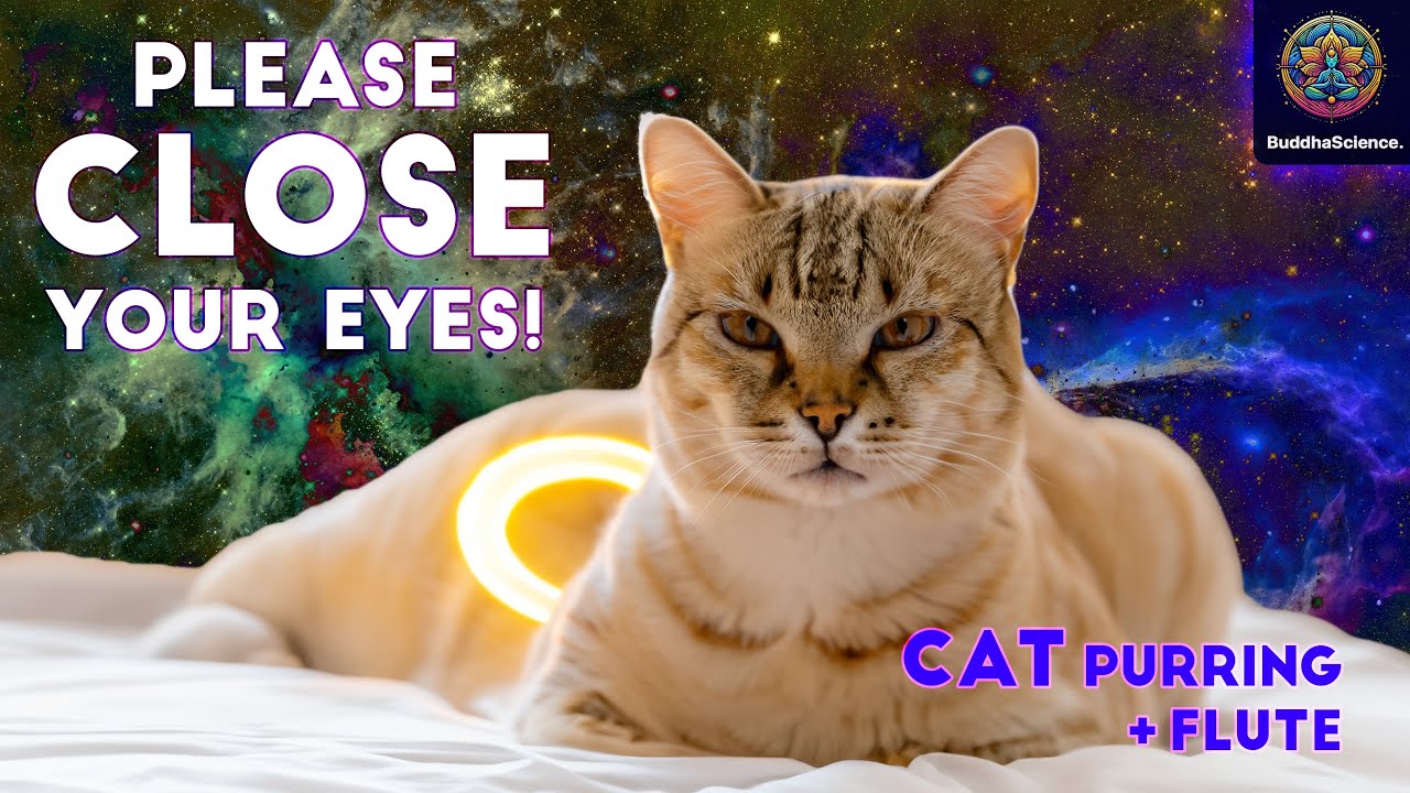 Purrfect Relaxation 🐾 Cat Purring & Calm Flute for Relaxation (42 Minutes Cat Purring & Flute Sound)