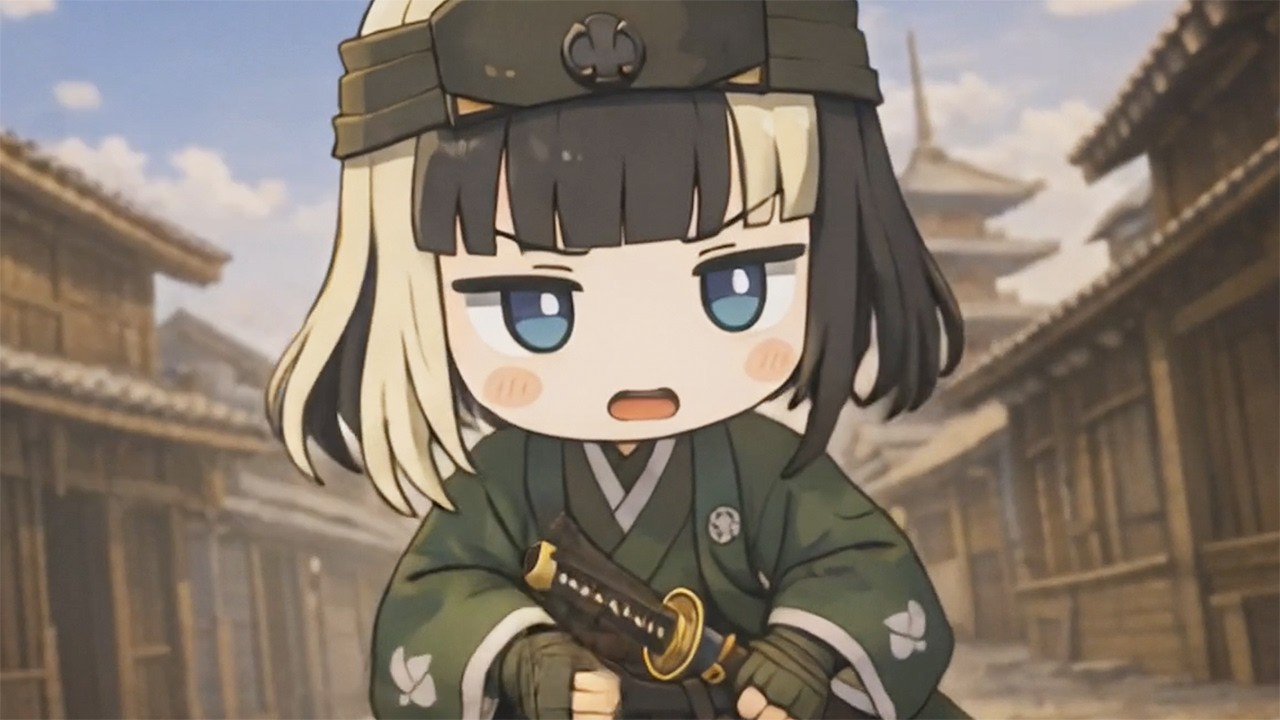 らでんが好きなお侍さんのさりげないオシャレ【儒烏風亭らでん切り抜き】 #regloss　#儒烏風亭らでん　#aiイラスト　＃生成動画AI