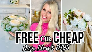 DECORATE For *FREE Or CHEAP* HOME DECOR IDEAS & DIYS On A BUDGET
