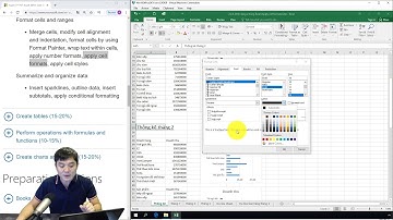 Ôn thi MOS Excel 2016: 2.2.6. Định dạng ô trong Excel (Apply cell format)